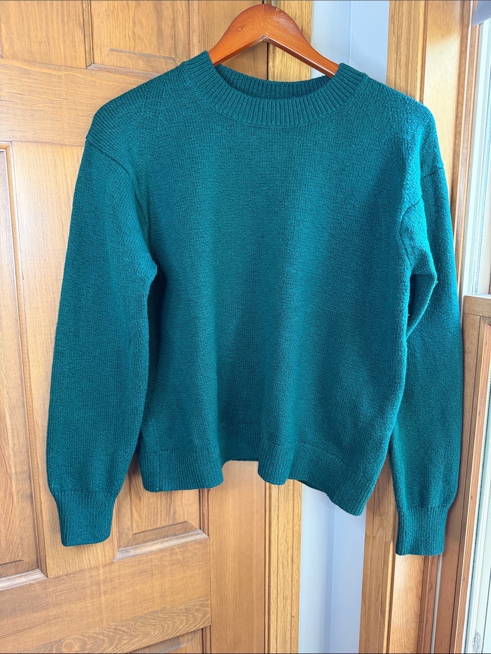 Banana Republic Oversized Textured Crewneck Sweater - Emerald Green